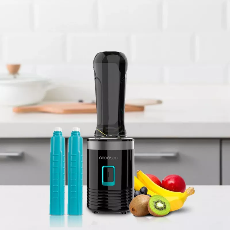 Cecotec Power Titanium 350 EasyGo liquidificadora, 350 W, 2 copos de 600 ml, preto
