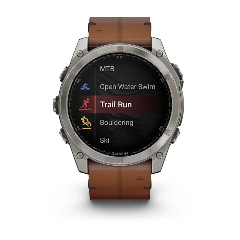Garmin Fenix 8 3,56 cm (1,4) AMOLED 51 mm Digital 454 x 454 Pixel Ecrã tátil Titânio Wi-Fi GPS (Satélite)