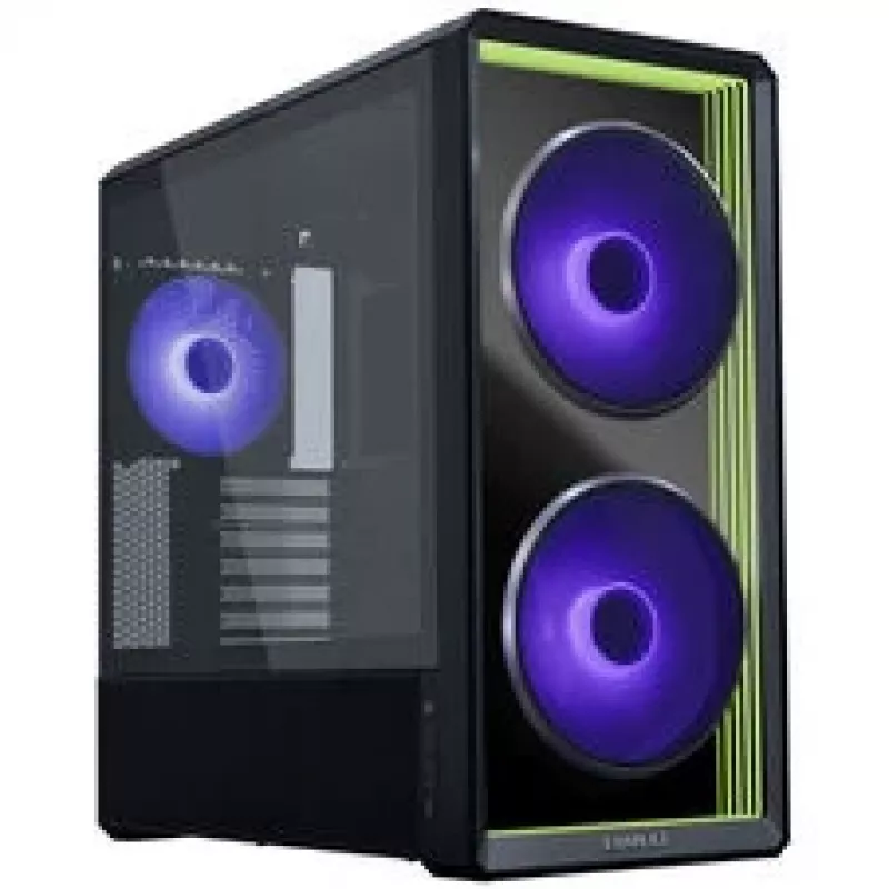 Conjunto de caixa de PC Lian Li LANCOOL 217 INF + 3 ventoinhas UNI FAN SL-INF 120 Reverse-Blade – preto