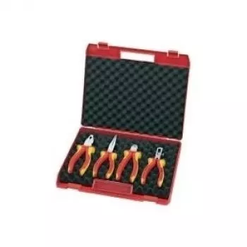 Conjunto de alicates Knipex caixa compacta 4 peças mala de plástico VDE