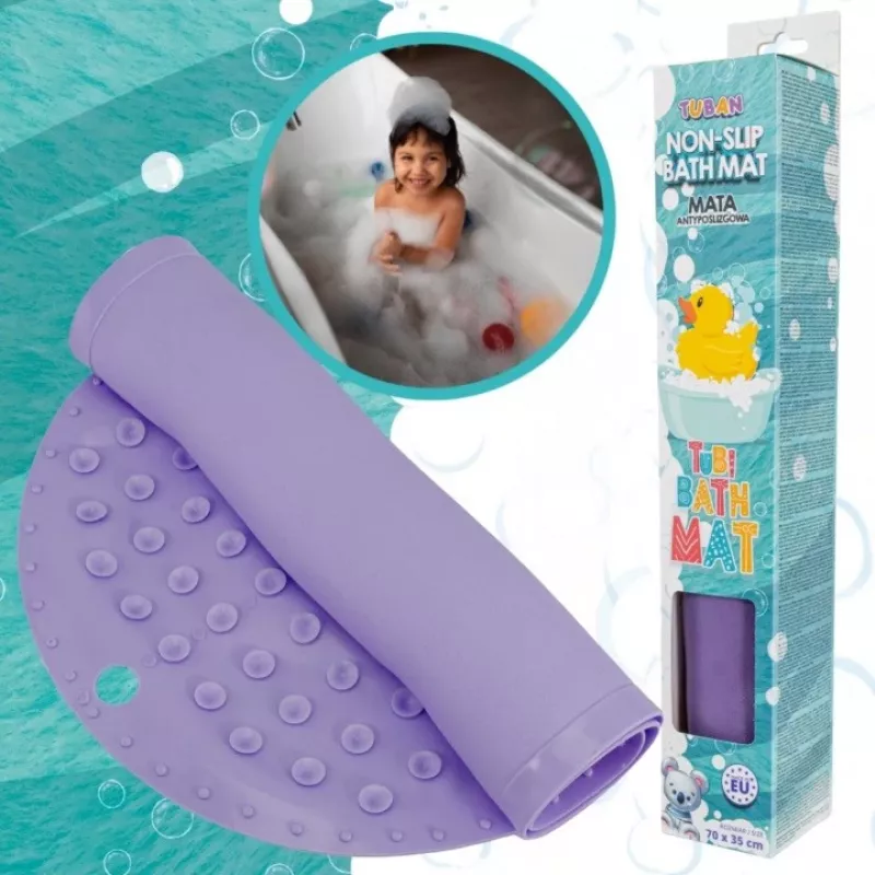 Tapete de banho antiderrapante violeta