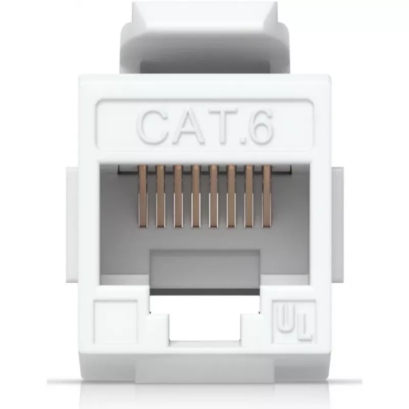 UBIQUITI CAT6 KEYSTONE COUPLER, PACK DE 12. ACOPLADOR KEYSTONE CAT6 PASSANTE PARA LIGAR SEM PROBLEMAS CABOS ETHERNET PRÉ-TERMINADOS