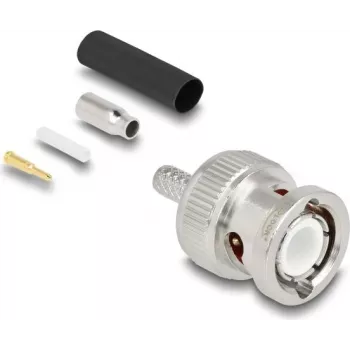 Ficha de crimpagem BNC DELOCK 90756 para cabo coaxial RG-174 / RG-316 com tubo termorretrátil