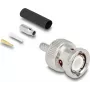 Ficha de crimpagem BNC DELOCK 90756 para cabo coaxial RG-174 / RG-316 com tubo termorretrátil