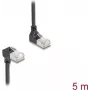Cabo de rede DeLOCK RJ45 Cat.6A S/FTP fino 90° 5 m preto