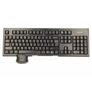 Conjunto de teclado e rato A4Tech 7100N RF Wireless QWERTY inglês preto