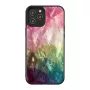 Capa de proteção iKins para Apple iPhone 12 / 12 Pro — design flores aquáticas, preto