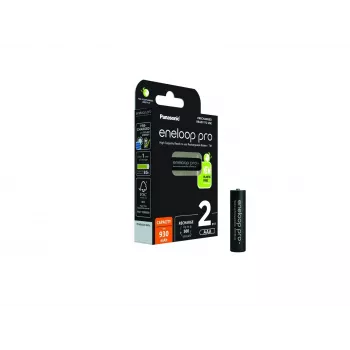 Baterias PANASONIC ENELOOP PRO AAA 930 mAh 2 unid. (BK-4HCDE/2CP)