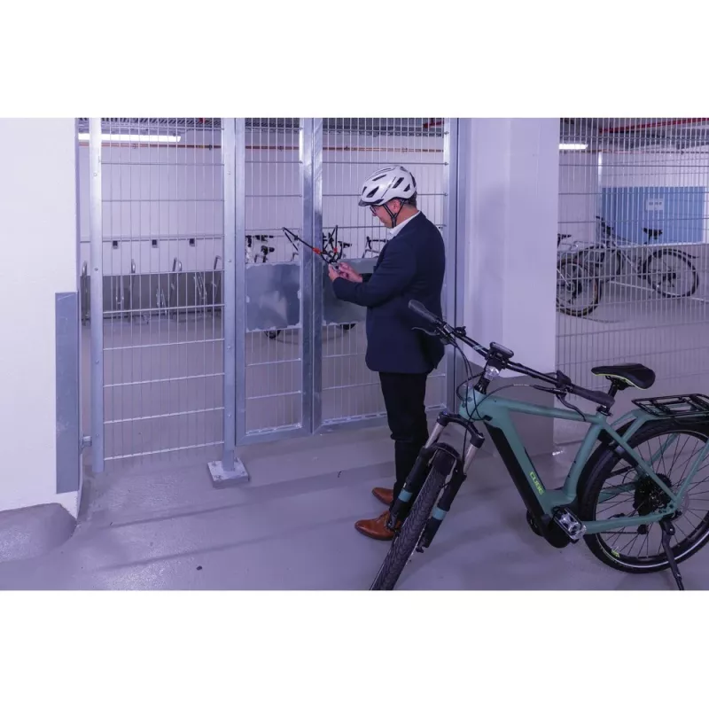 ABUS Touch 57/45 cadeado biométrico 62575, sensor de impressões digitais, 45 mm, IP66/IP68, resistente às intempéries, prateado