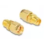Adaptador DeLOCK RP-SMA fêmea para SMA macho 9 mm de diâmetro 18 mm de largura