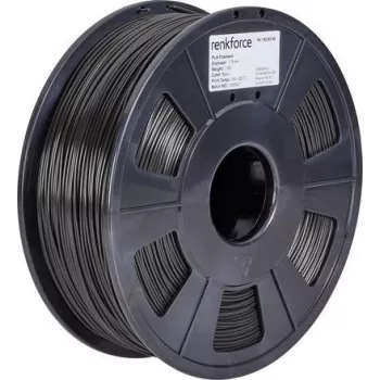 Material de impressão 3D Renkforce RF-4511188 ácido polilático (PLA) preto 1 kg (RF-4511188)