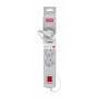 Régua de tomadas cinzenta com cabo Activejet ACJ COMBO 5G/3M/BEZP. AUT/S