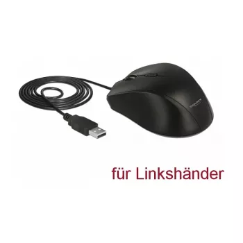 Rato DeLOCK 12548 Office para canhotos USB Type-A ótico 2400 DPI