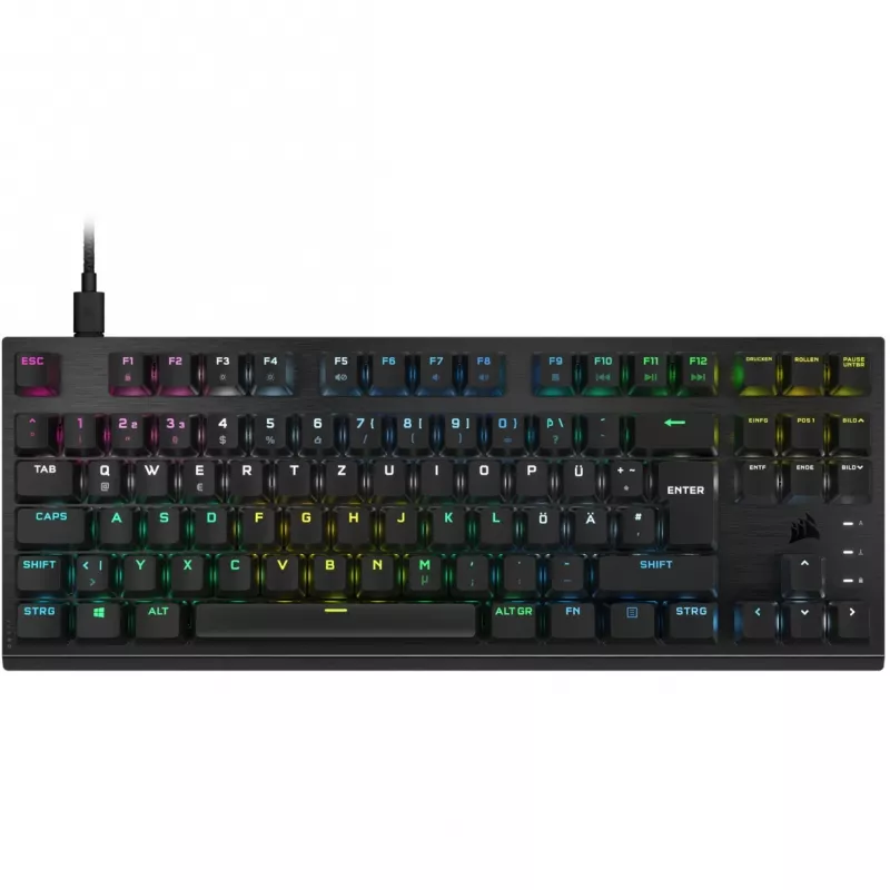 Corsair K60 PRO TKL teclado gaming ótico-mecânico, switches OPX, RGB, preto