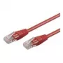 Cabo de rede Wentronic Goobay CAT 5e, U/UTP, vermelho, 0,5 m - mistura de cobre CCA (68339)