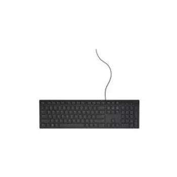 DELL Teclado com fios - KB216 - Norueguês (QWERTY) - Preto, Tamanho completo (100%), Com fios, USB, QWERTY, Preto
