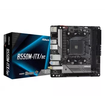 Placa-mãe ASRock B550M-ITX/ac AMD B550 Socket AM4 Mini ITX