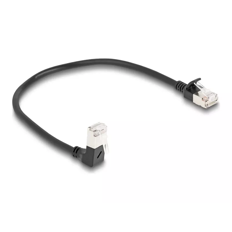 Cabo de rede DeLOCK RJ45 Cat.6A 0,25 m preto