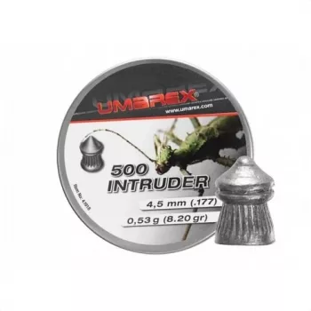 Chumbos Umarex Intruder Pointed Ribbed 4.5 mm, diabolo de chumbo, 0.52 g, 500 unid., cano raiado