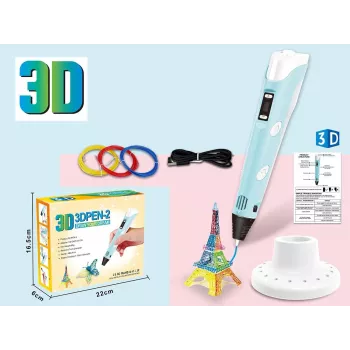 Caneta 3D, conjunto de filamento com cabo de alimentação USB