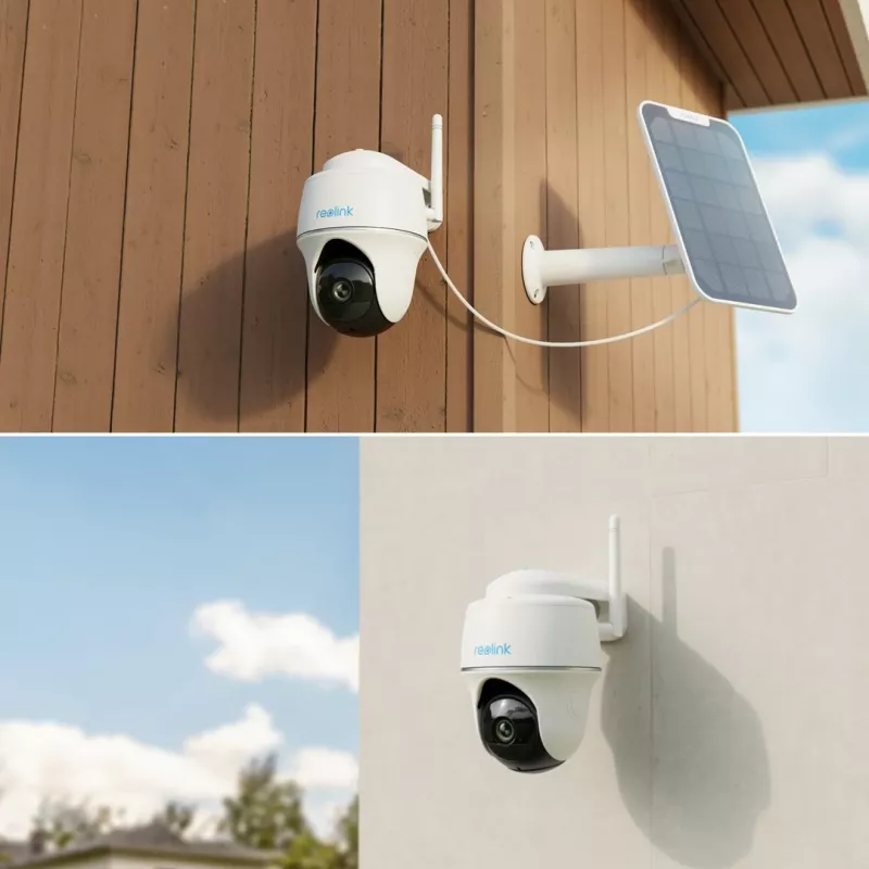 Câmara de vigilância IP Reolink Argus B420 3MP exterior bateria Wi‑Fi função de rotação e inclinação, 5200 mAh, IP65, ângulo de visão 110°