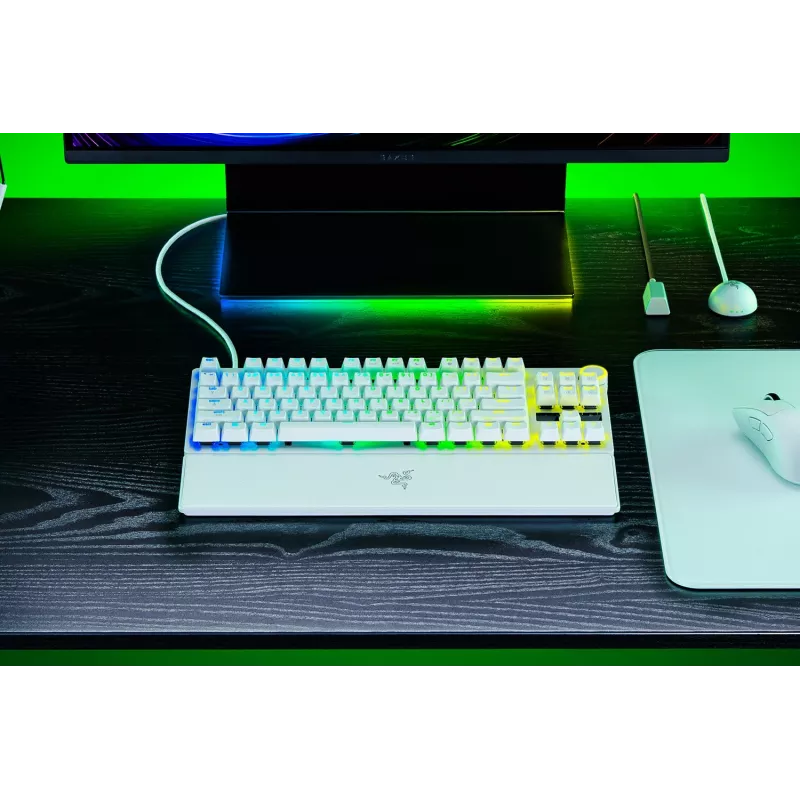 Razer Huntsman V3 Pro Tenkeyless 8KHz | Teclado gaming | Com fios | US | Branco | Razer Analog Optical Switch Gen-2