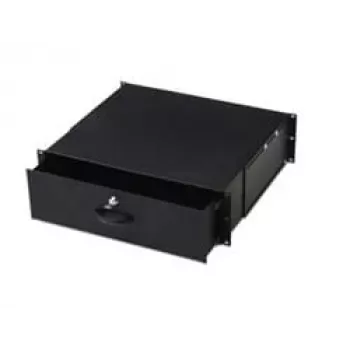 Prateleira para teclado e gaveta para documentos Digitus para armários de 483 mm (19)