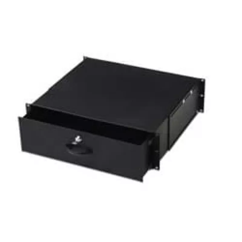 Prateleira para teclado e gaveta para documentos Digitus para armários de 483 mm (19)