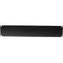 Painel frontal Omnitronic Z-19U aço preto 2U — painel de rack de 19 polegadas em aço, altura 2U