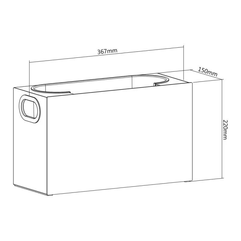 Organizador MACLEAN MC-479 caixa de arrumação universal 367×150×220 mm, capacidade de carga 8 kg