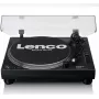 Gira-discos Lenco LEN L-3818 preto, automático, prato de alumínio, USB Type-B, AC 230V