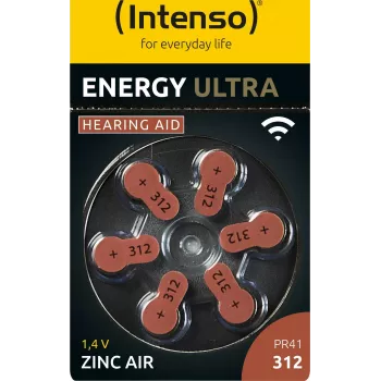 Intenso A312 Energy pilha para aparelhos auditivos blister de 6 - pilha - 148 mAh pilha descartável 312 zinco-carbono (7504436)