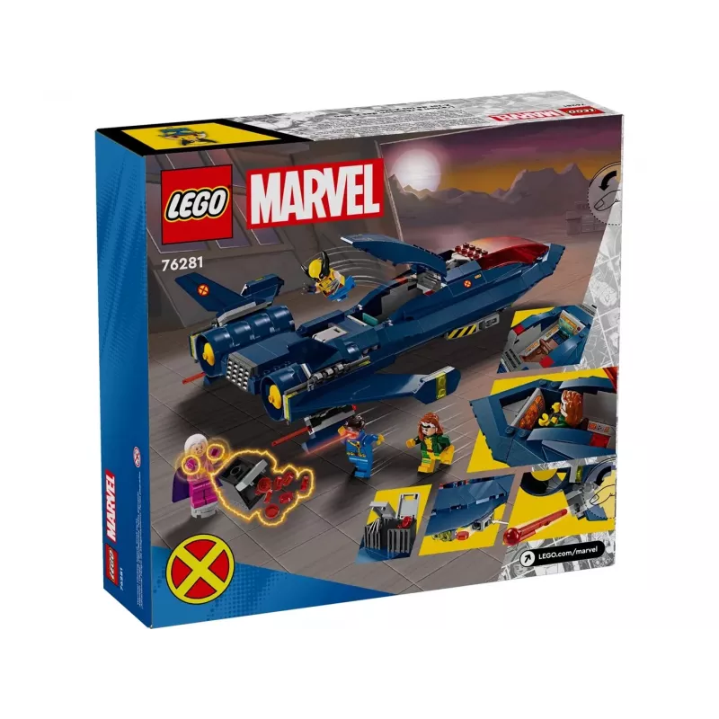 Brinquedo de construção LEGO Marvel Super Heroes X-Jet 76281 com 5 minifiguras