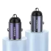 Carregador de automóvel usams C38 30W — 1x USB-A + 1x USB-C carregamento rápido