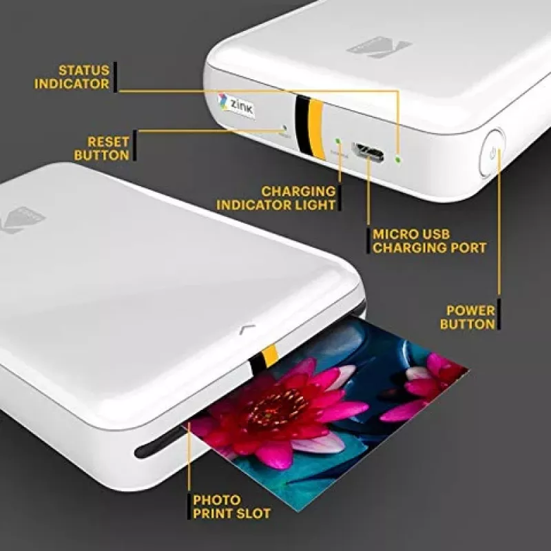 Kodak STEP RODMP20AMZW impressora fotográfica móvel ZINK 2x3'' Bluetooth
