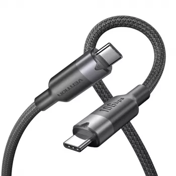 Cabo Vention USB 3.2 5A 10 Gbps 1 m BK USB-C para C
