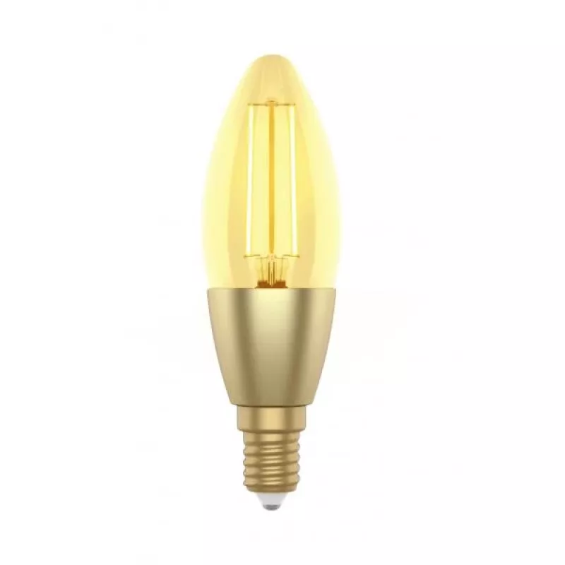 Lâmpada LED filamento inteligente WOOX R5141 Smart Candle C37, Wi-Fi, E14, 4,9W, 470 lm, branco quente 2700K