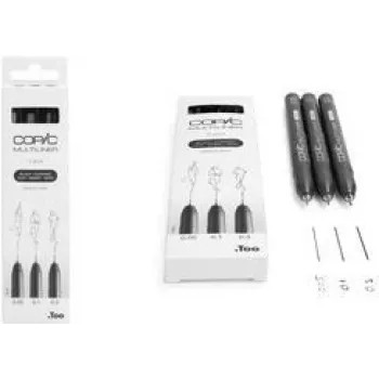 COPIC Multiliner Fineliner preto 0.05 + 0.1 + 0.3 mm, 3 unid. (22075631)