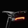 Rockbros LKWD-R1 luz traseira de bicicleta com laser e comando, preto