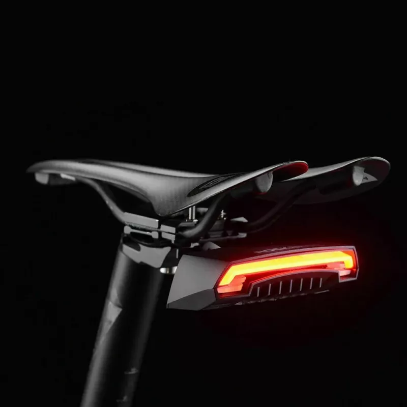 Rockbros LKWD-R1 luz traseira de bicicleta com laser e comando, preto