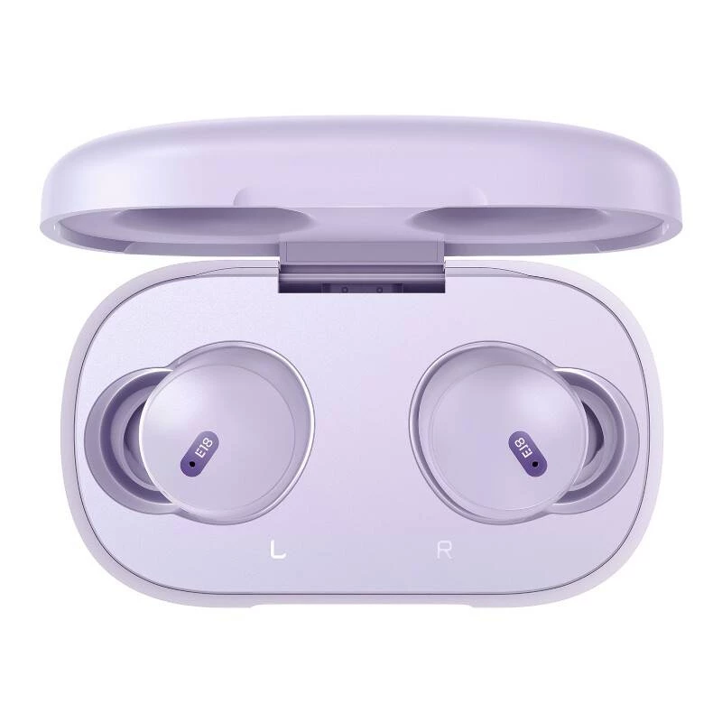 Headset Baseus Bowie E18 True Wireless Stereo (TWS) in-ear Bluetooth USB Type-C roxo — chamadas e música