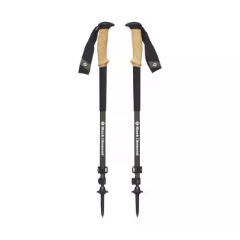 Bastão de trekking telescópico Black Diamond Alpine Carbon Cork unissexo