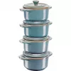 Mini Cocotte Staub redonda, 4 unid. - 200ml, turquesa antigo