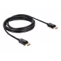Cabo DisplayPort DeLOCK 82424 3 m macho-macho dourado preto