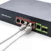Switch Ethernet PoE QOLTEC 52296 — 4 portas RJ45 PoE, 1 uplink RJ45