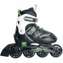 Patins em linha ajustáveis para criança tam. 33-36, patins em linha verde/preto