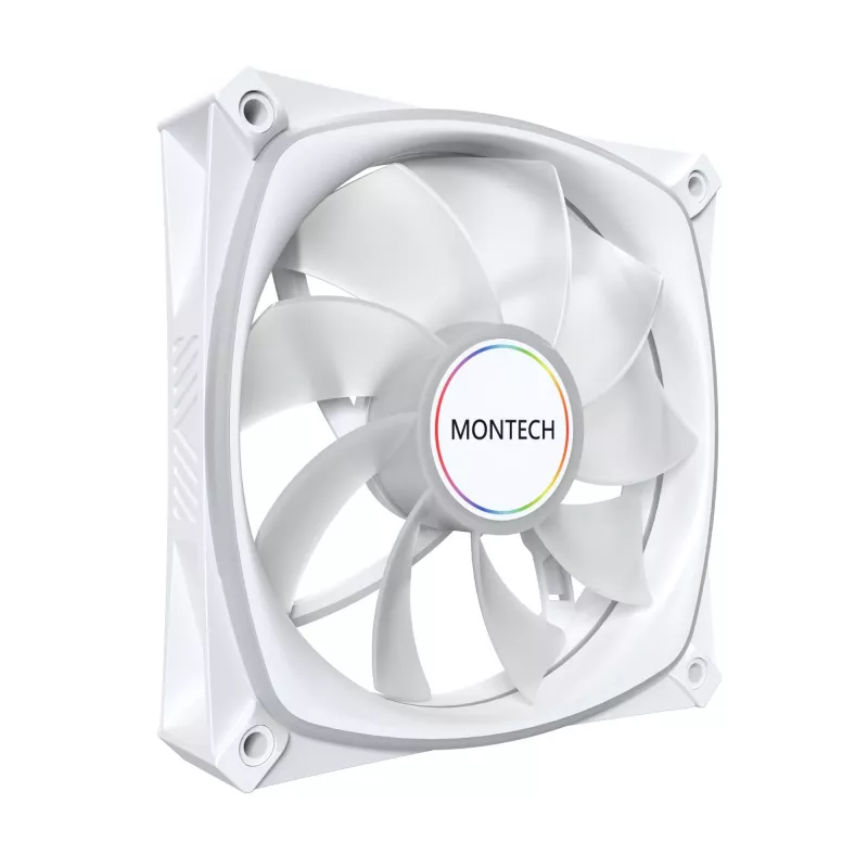 MONTECH RX120 PRO branco 120mm ARGB Reverse Blade pack de 3