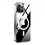 Torras Guardian Magnetic Series iPhone 15 Clear Diamond Clear capa protetora com fixação magnética