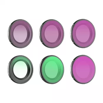 Conjunto com 6 filtros Sunnylife 1/4 Black Mist + CPL + ND8 + ND16 + ND32 + ND64 para Osmo Nano