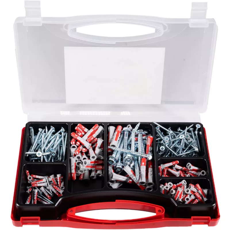 Conjunto de fixação FISCHER Meister-Box XL 210 peças – sortido de buchas, parafusos e elementos de fixação